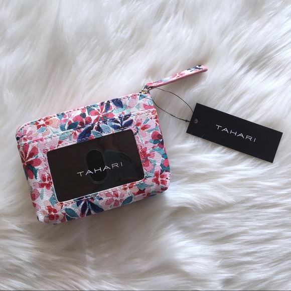 TAHARI | Trifold Multicolored Floral Zip Wallet - Picture 2 of 6